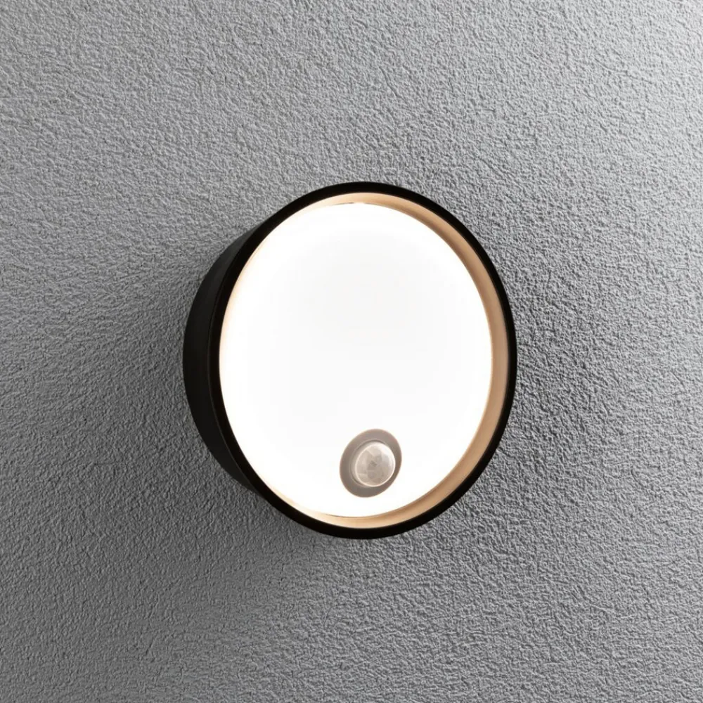 Paulmann Platomo utendørs LED-vegglampe sensor svart Discount