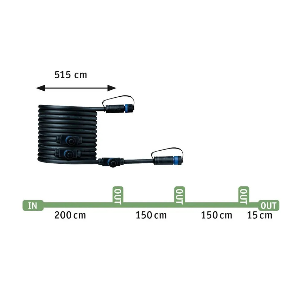Paulmann Plug & Shine 94596 Kabel 5m, 1 inn/4 ut| Tilbehør