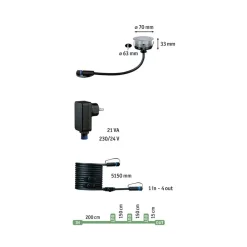 Paulmann Plug & Shine Innfelt spot Floor 3 RGBW ZigBee| Terrassebelysning|Nedfelt Utebelysning
