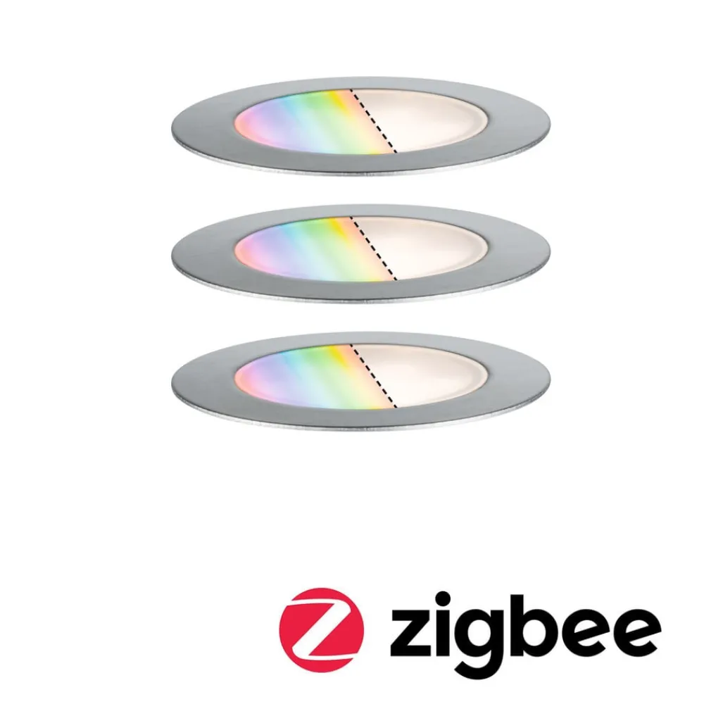 Paulmann Plug & Shine Innfelt spot Floor 3 RGBW ZigBee| Terrassebelysning|Nedfelt Utebelysning