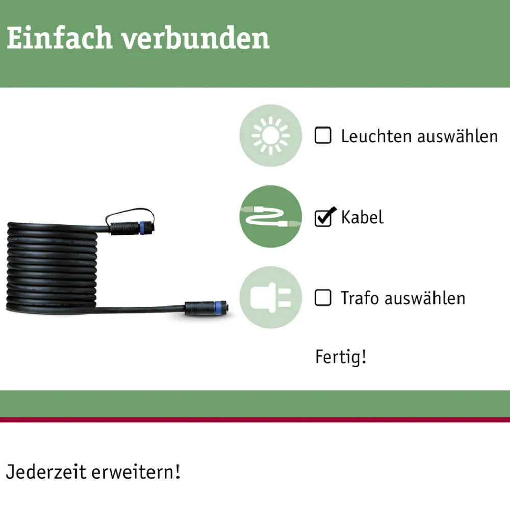 Paulmann Plug & Shine Kabel 94276, 5 m, 1 utgang Clearance