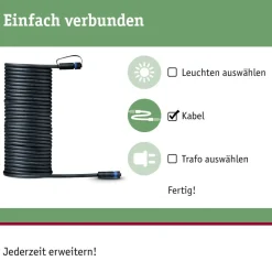 Paulmann Plug & Shine Kabel 94277, 10m, 1 utgang| Tilbehør