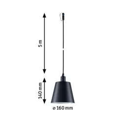 Paulmann Plug & Shine LED-pendellampe Kofia E14, aluminium| Smarthus Utebelysning|Pendellamper Utendørs