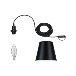 Paulmann Plug & Shine LED-pendellampe Kofia E14, aluminium| Smarthus Utebelysning|Pendellamper Utendørs