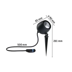 Paulmann Plug & Shine LED-spot Kikolo, 3 000 K, 20°, aluminium New