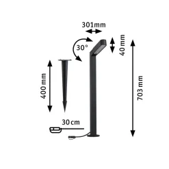 Paulmann Plug & Shine LED-veilampe, vertikal, IP65 Online
