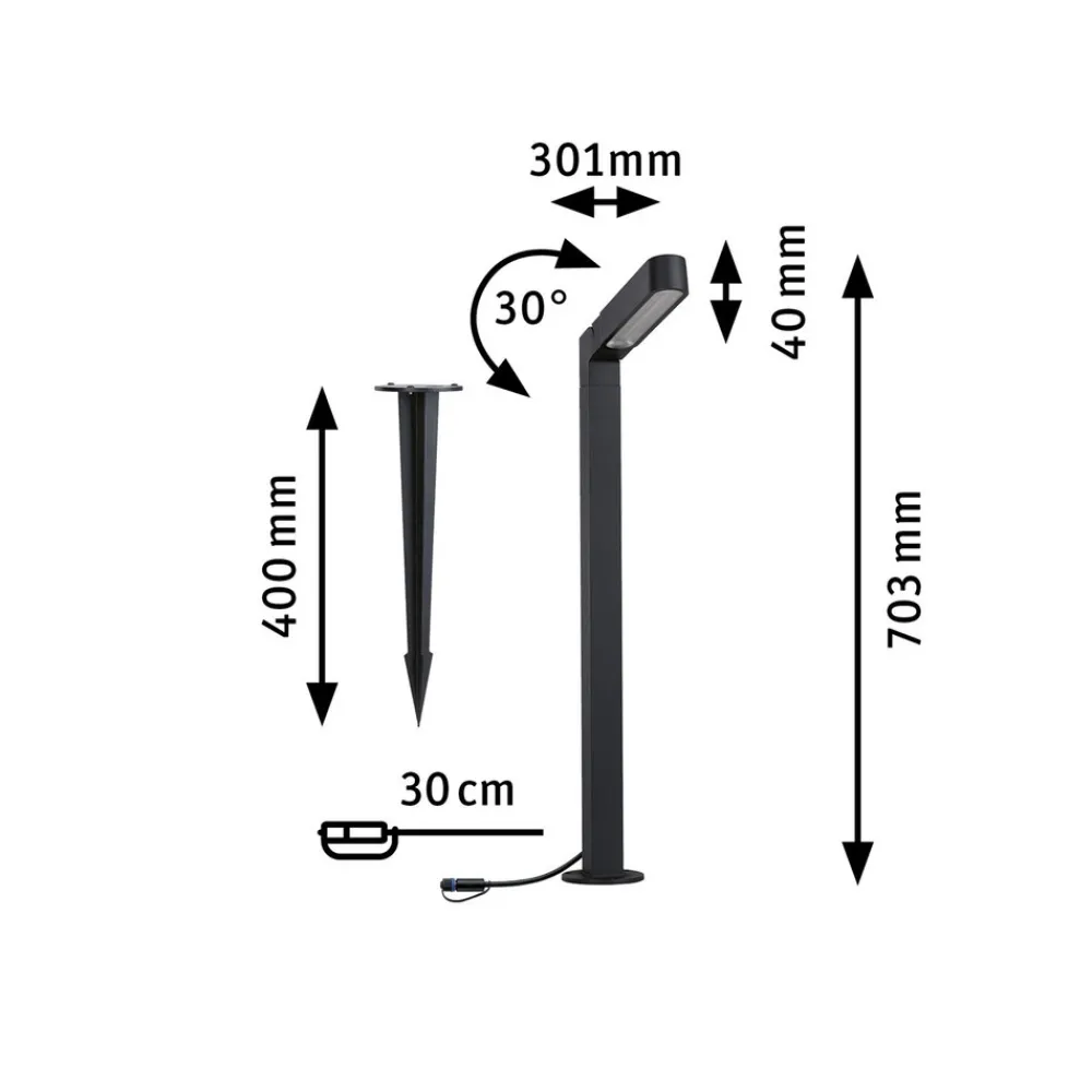Paulmann Plug & Shine LED-veilampe, vertikal, IP65 Online