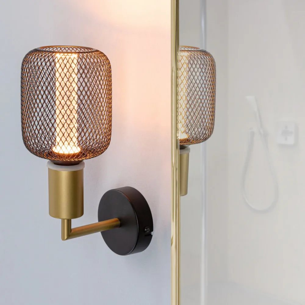 Paulmann Ravi vegglampe E27, svart/matt gull New