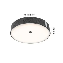 Paulmann Smart LED-taklampe Malika antrasitt Ø 40 cm filt| Smarthus Belysning