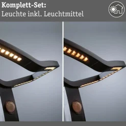 Paulmann Smart sensor veilampe Alara, CCT, antrasitt IP44| Smarthus Utebelysning|Utebelysning Med Sensor