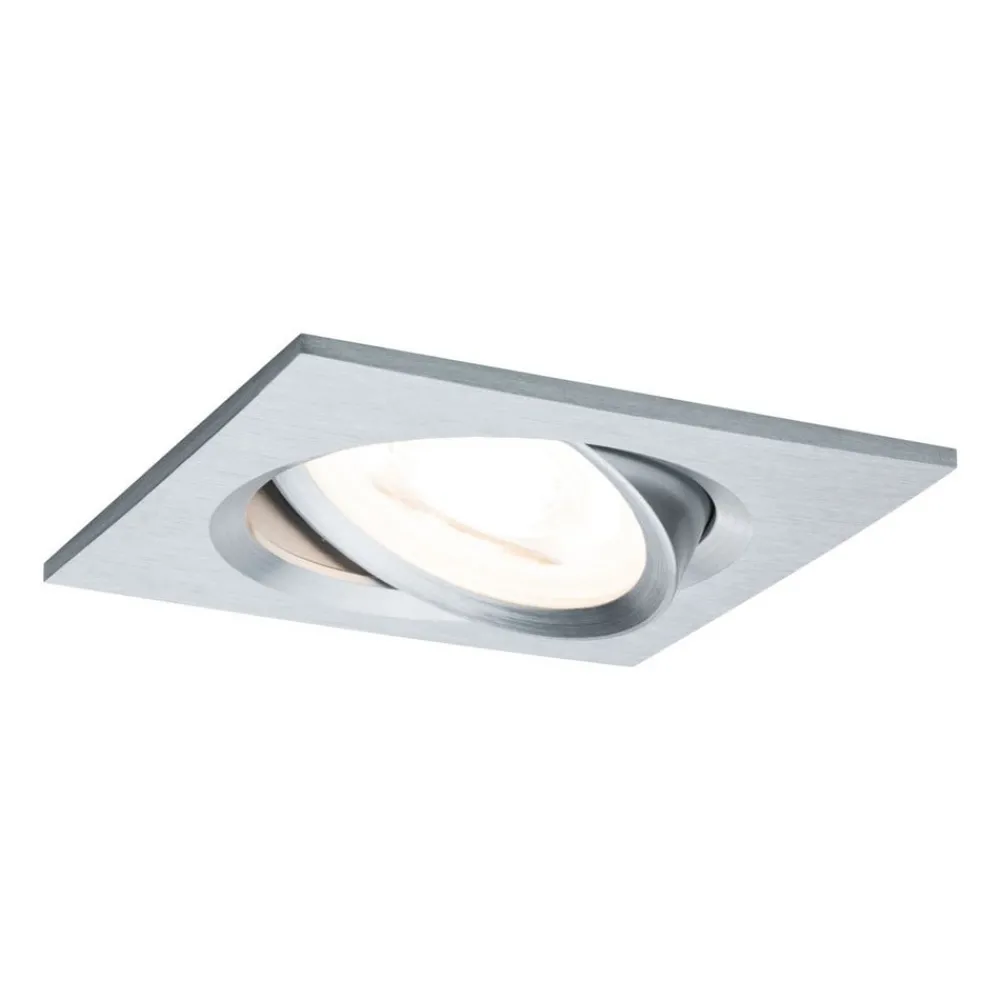 Paulmann Spot Nova firkantet, sving-/dimbar, alu| Butikkbelysning|Downlights