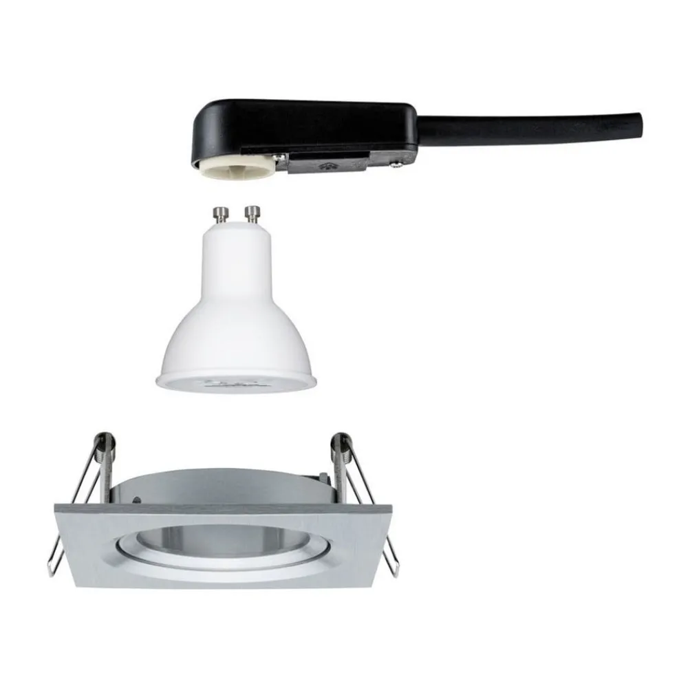 Paulmann Spot Nova firkantet, sving-/dimbar, alu| Butikkbelysning|Downlights