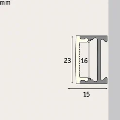 Paulmann Square profil, alu, spreder satinert 2 m| Lysstriper