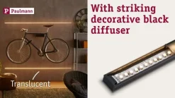 Paulmann Square profil, svart, hvit spreder, 2m| Dekorasjonsbelysning|Lysstriper