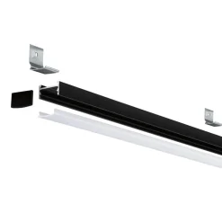 Paulmann Square profil, svart, hvit spreder, 2m| Dekorasjonsbelysning|Lysstriper