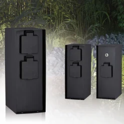 Paulmann stikkontaktsøyle Rio 3-fags skumringssensor New