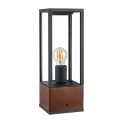 Paulmann Timba-sokkelampe med tre, høyde 40 cm Discount