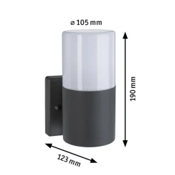 Paulmann Tubs utendørs vegglampe, dimbar| Vegglamper Utendørs