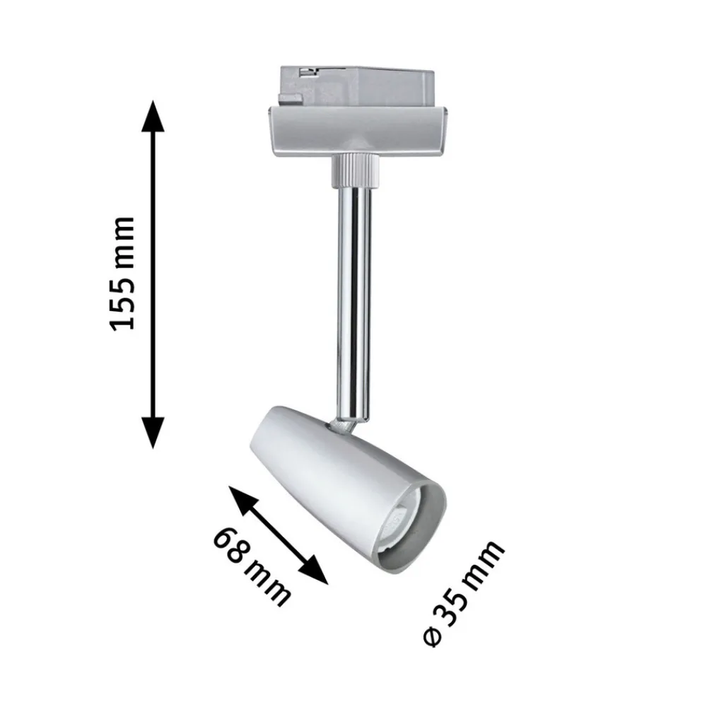 Paulmann URail Barelli enkeltspot, krom Hot