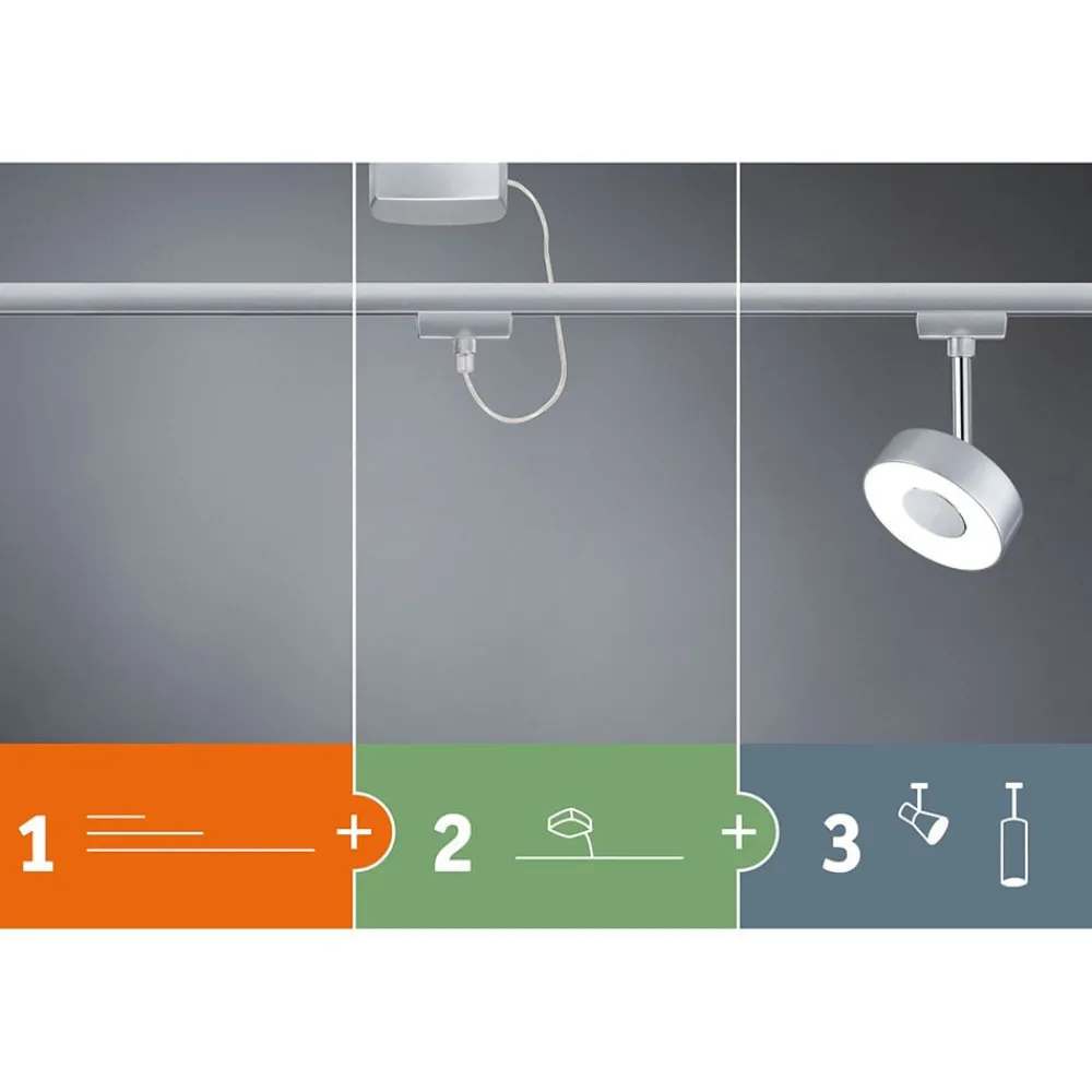 Paulmann URail basissystem tilbehørsett, krom| Skinnesystem