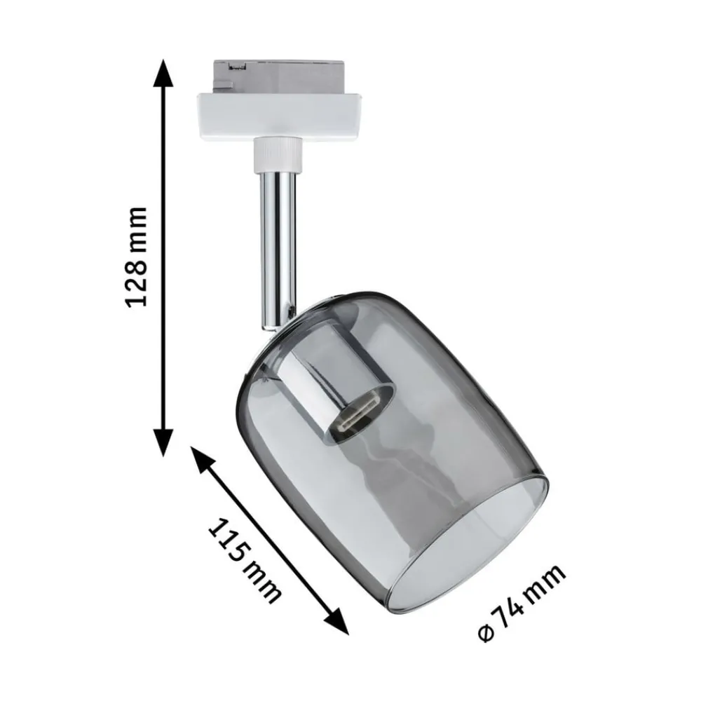 Paulmann Urail Blossom spot, hvit/røykgrå| Skinnesystem