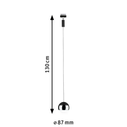 Paulmann URail Capsule II hengelampe 4 000 K svart| Skinnesystem