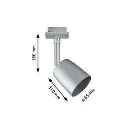 Paulmann URail Cover Spot, matt krom| Skinnesystem