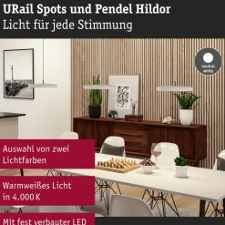 Paulmann URail Hildor LED-pendel hvit 4 000 K| Skinnesystem