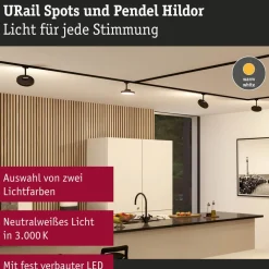 Paulmann URail Hildor LED-spot svart 3 000 K| Skinnesystem