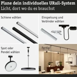 Paulmann URail Hildor LED-spot svart 3 000 K| Skinnesystem