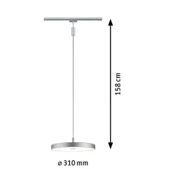 Paulmann URail Hildor LED-pendel 3 000 K krom| Skinnesystem
