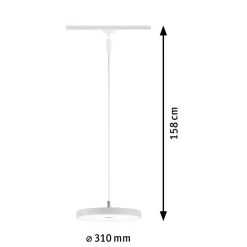 Paulmann URail Hildor LED-pendel 3 000 K hvit