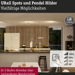 Paulmann URail Hildor LED-pendel 3 000 K hvit