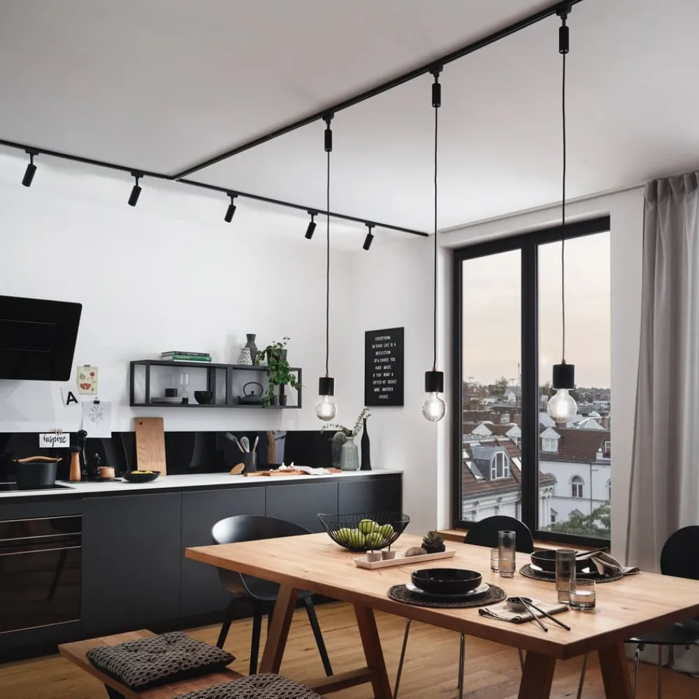 Paulmann URail LED-spot Tubo svart 4 000 K| Skinnesystem