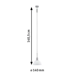 Paulmann URail Pendel Sarrasani krom matt / opal| Skinnesystem