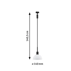 Paulmann URail Pendel Sarrasani, svart/opal Best