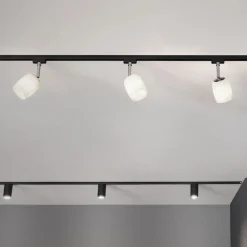 Paulmann URail Spot Blossom svart, satinert glass Best