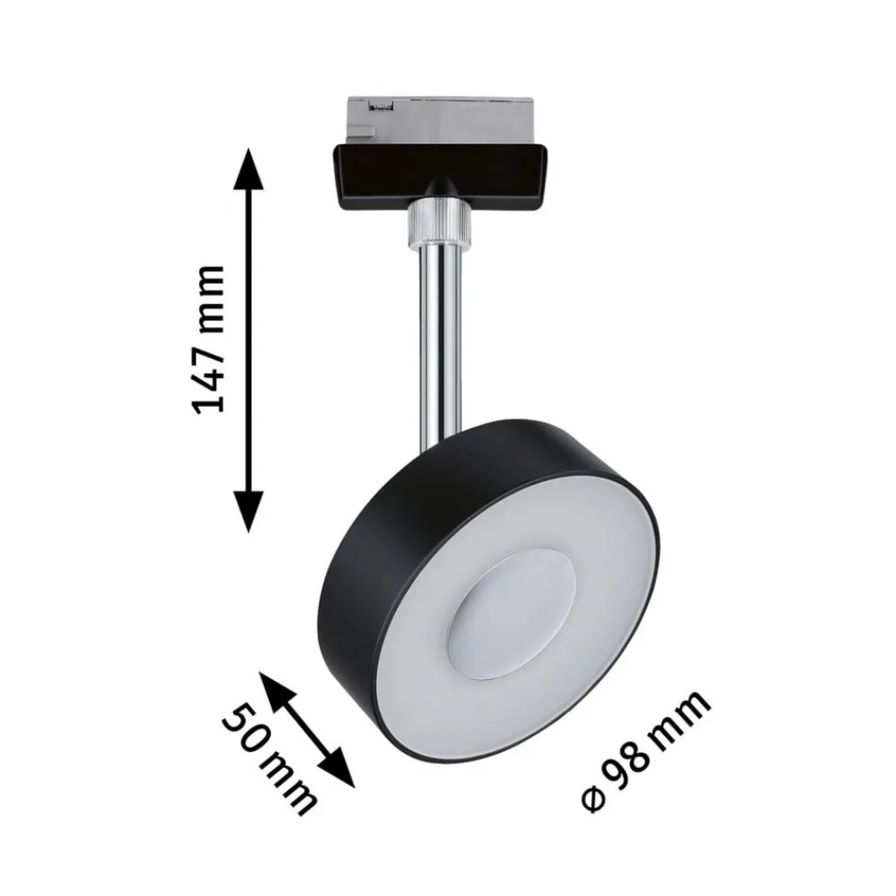 Paulmann URail Spot Circle svart dimbar 2 700 K| Skinnesystem