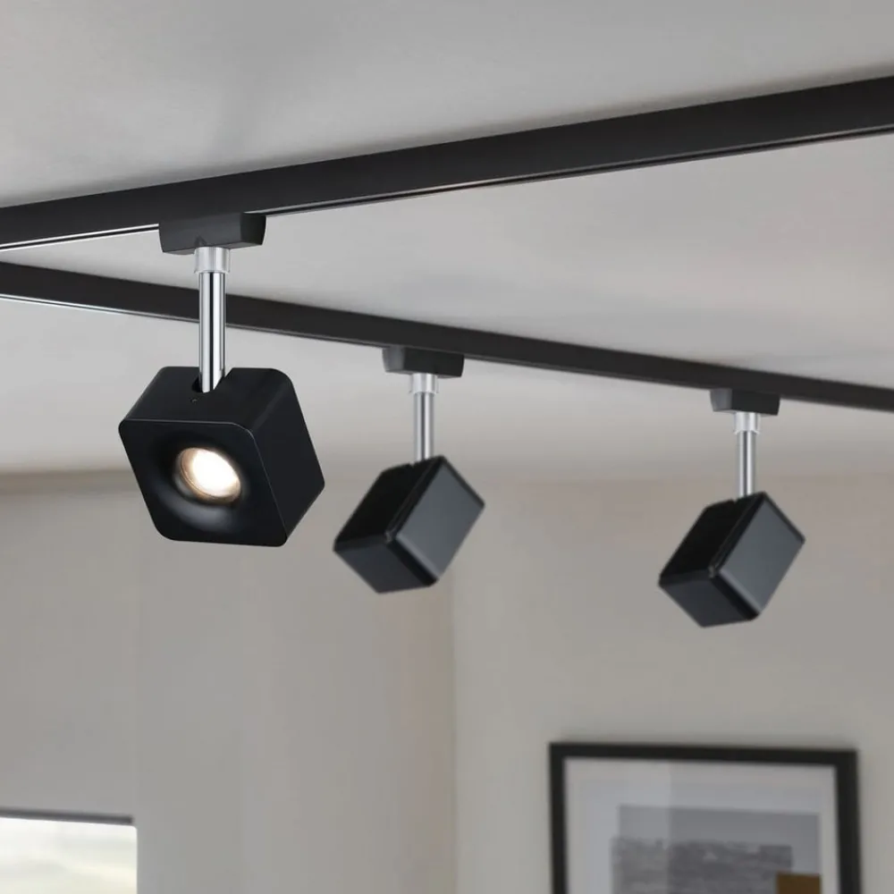 Paulmann URail Spot Cube svart dimbar 2 700 K| Skinnesystem
