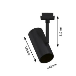 Paulmann URail Spot svart matt spot Outlet