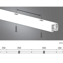 Paulmann URail systemskinne, 100 cm, svart matt| Skinnesystem
