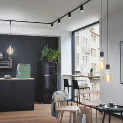 Paulmann URail systemskinne, 10 cm, svart matt| Skinnesystem