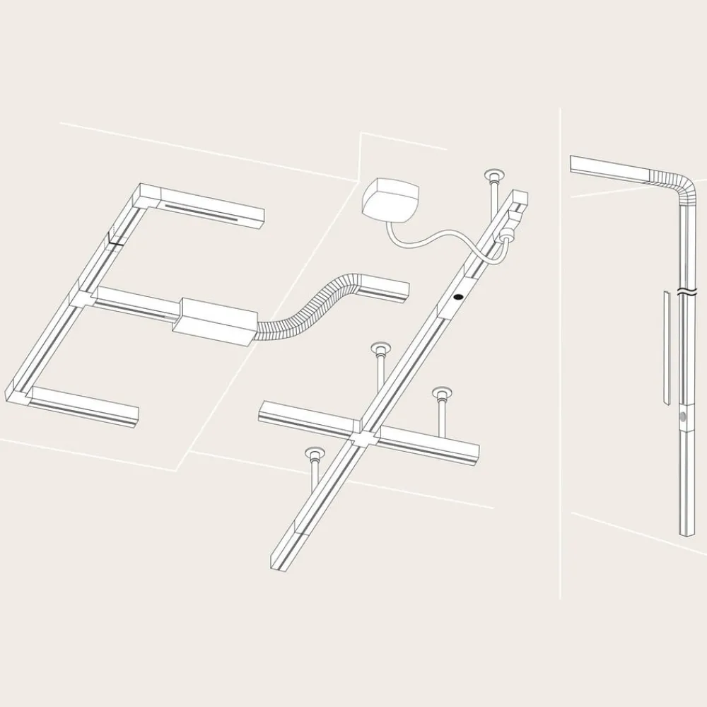 Paulmann URail systemskinne, 10 cm, svart matt| Skinnesystem