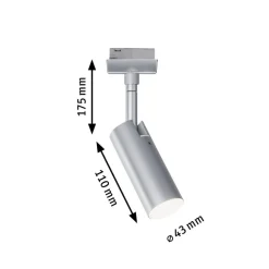 Paulmann URail Tubo LED-spot, matt krom| Skinnesystem