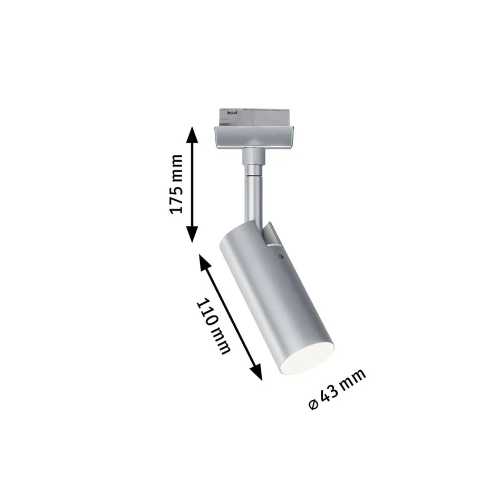 Paulmann URail Tubo LED-spot, matt krom| Skinnesystem