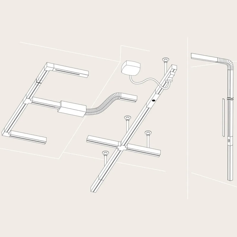 Paulmann URail X-kobling, matt krom| Skinnesystem