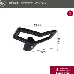 Paulmann utendørs LED-vegglampe Alara, antrasitt, IP44| Vegglamper Med Sensor