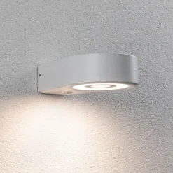 Paulmann utendørs LED-vegglampe Silma hvit 1 lyskilde IP44| Vegglamper Med Sensor|Utebelysning Med Sensor