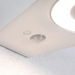 Paulmann utendørs LED-vegglampe Silma hvit 1 lyskilde IP44| Vegglamper Med Sensor|Utebelysning Med Sensor
