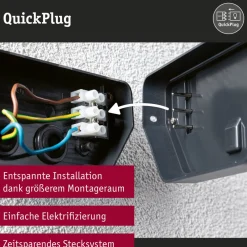 Paulmann utendørs LED-vegglampe Akena, 3 000 K, antrasitt Online